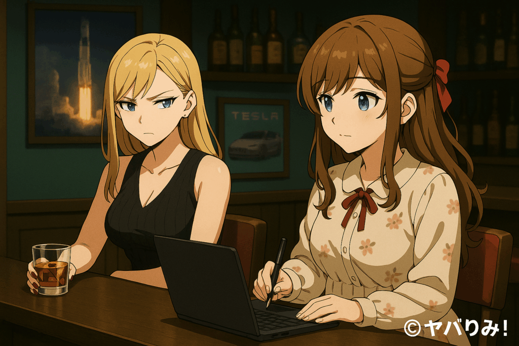 ルミとナジカが同じ空間にいるが対照的な描写