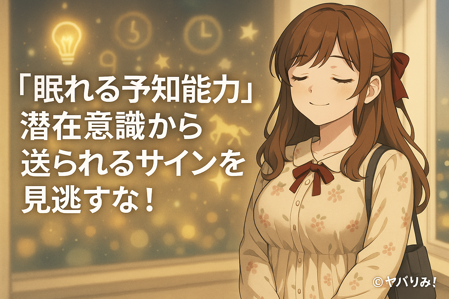 夜明けの光を浴びながら、潜在意識のサインを感じるルミ。