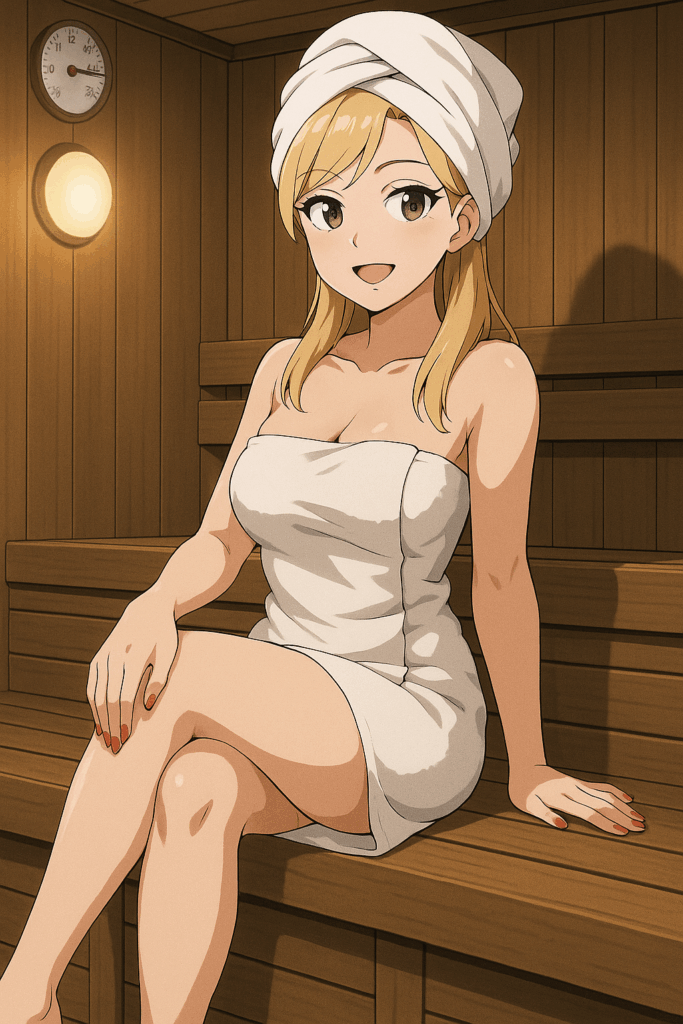 サウナ好きのナジカの様子