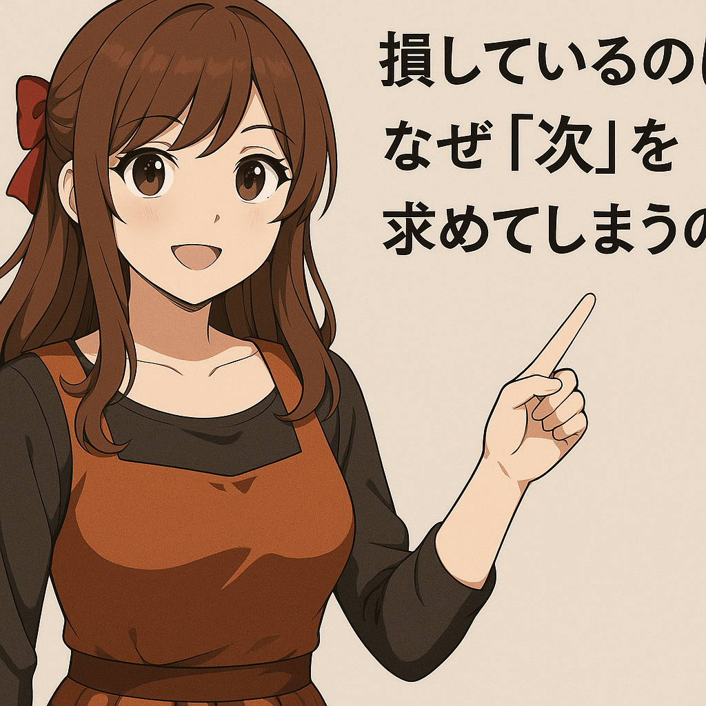 ルミが、損切りできない人の心情を解説。