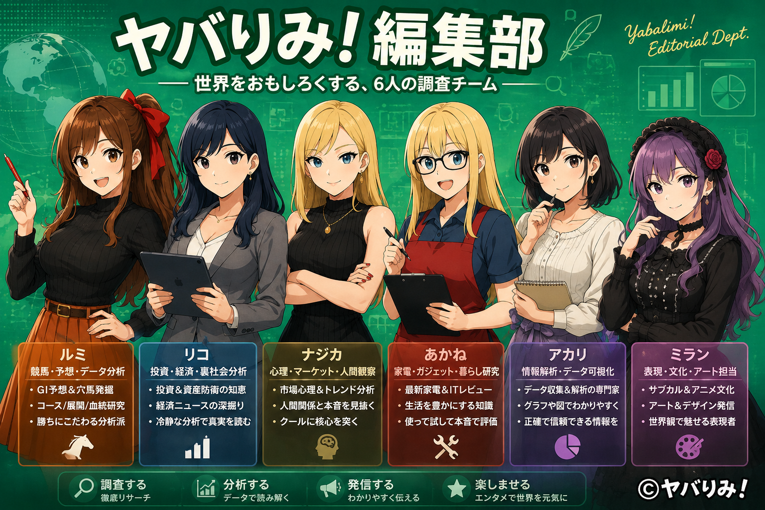 ヤバりみ！編集部6人
